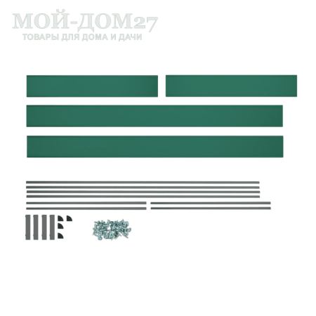 Оцинкованная грядка 1х2 метра | Мой-Дом27 | Длина: 2 метра. Ширина: 1 метр. Высота: 0,185 метра<br>
 Используется для грядок на открытом грунте<br>
Материал: Оцинкованная сталь с нанесенным на нее полимерным покрытием зеленого цвета снаружи грядки и белого с внутренней стороны